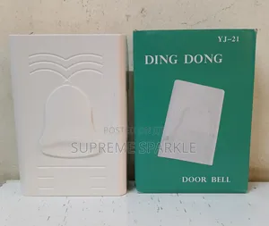 Ding Dong Wired Door Bell YJ-21 Chime cha Surface Mount 220V Nyeupe