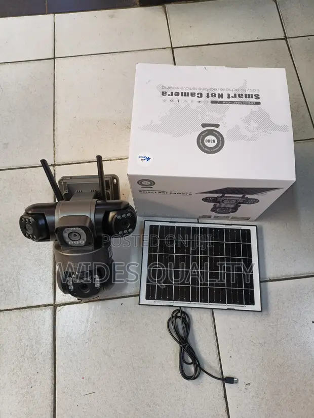 V380 Pro Triple-Lens 4G LTE PTZ Solar Security Camera - 1