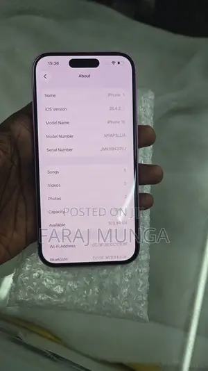 Apple iPhone 16 Mpya 128GB Pink