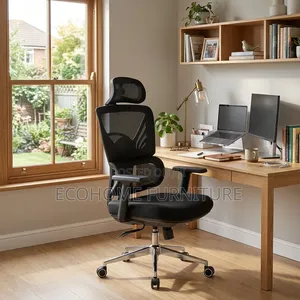 Ergonomic Office Chair with Headrest and Adjustable Armrests