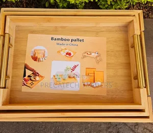 Bamboo Serving Tray with Handles
