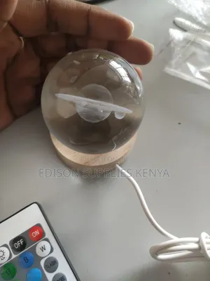 3D Crystal Ball Night Light LED RGB Mwanga wa Mazingira