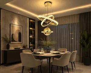 Chandelier ya Kisasa ya LED Rangi Tatu