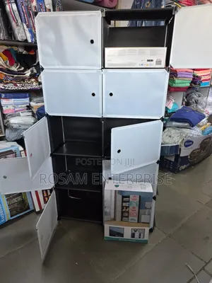 2 Column Plastic Modular Wardrobe