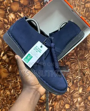 Clarks Originals Desert Trek Blue Suede Crepe Sole