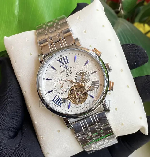 Saa ya Patek Philippe Open-Heart Automatic ya Chuma cha Pua kwa Wanaume - 1