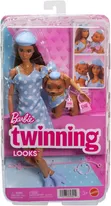 Barbie Twinning Looks Doll with Pet Dog Accessories - 1