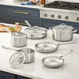 10-Piece Modern Tri-Ply Cookware Set - 3