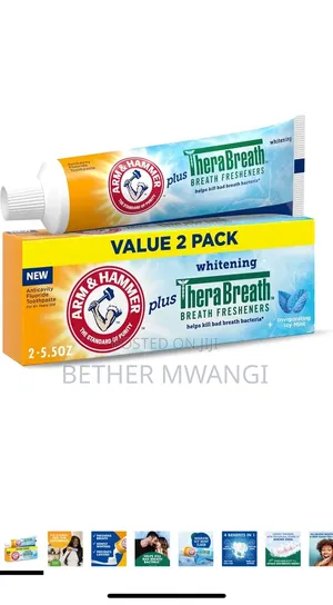 Arm & Hammer Plus TheraBreath Whitening Anticavity Fluoride Toothpaste