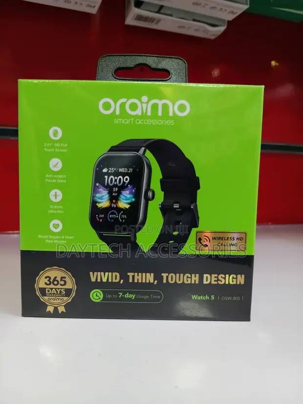 Oraimo Watch 5 (OSW-805) 2.01-Inch HD Full-Touch Smartwatch - 1