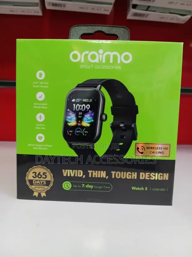 Oraimo Watch 5 Smartwatch - 2.01" HD Screen - 1