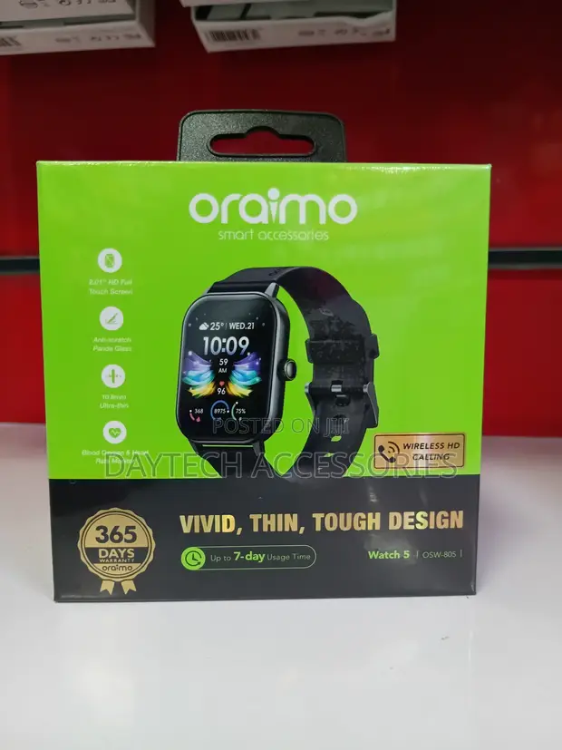 Oraimo Watch 5 2.01" HD Panda Glass 1ATM Smart Watch - 1