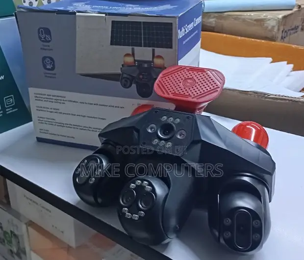 4G Quad Lens PTZ Solar Security Camera with Strobe Light - 1
