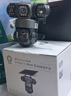 WIFI Triple Lens Solar CCTV Camera 360° Full-Color Night