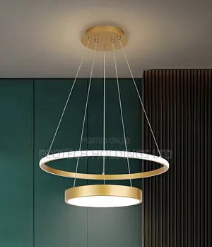 Chandelier ya Kisasa ya Pete Mbili za LED