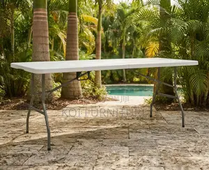 Foldable White Home and Outdoor Table
