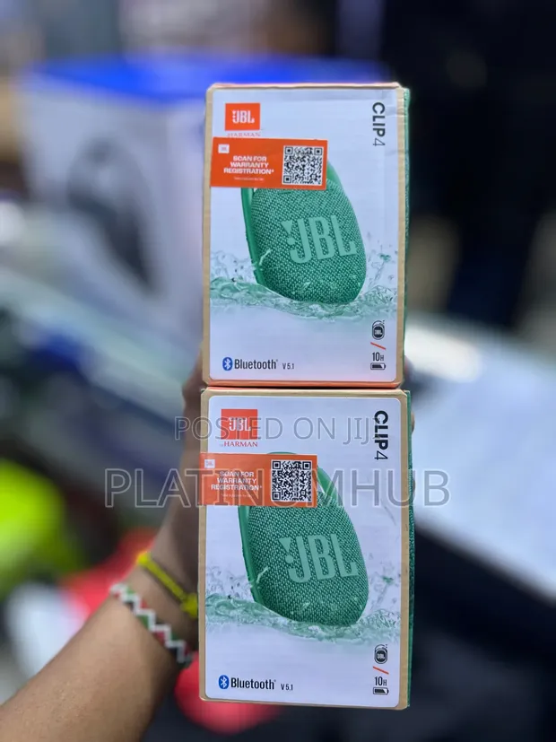 JBL Clip 4 Green Bluetooth Speaker - 1