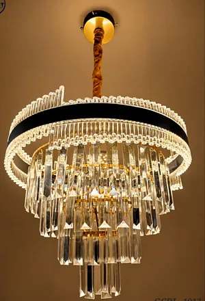 Chandelier ya Crystal ya Double Tier ya Lyuxury 400mm