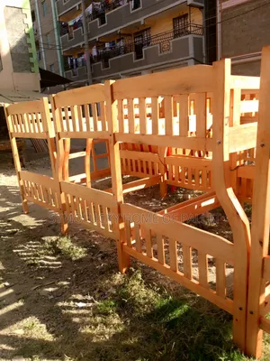 Double Decker Bed 4x6 by 3.5x6 - Hardwood Fittings