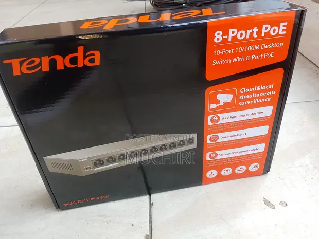 Tenda TEF1110P-8-63W 8-Port PoE Desktop Switch - 1