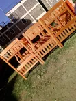 Hardwood Double Decker Bed - 4x6 by 3.5x6 - 2