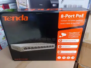 Tenda 63W 8-Port PoE Switch kwa Kamera za CCTV