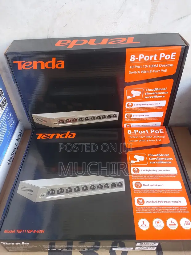 Tenda TEF1110P-8-63W 8-Port PoE Switch - 1