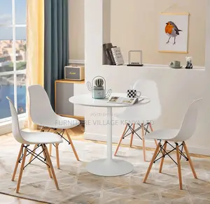Dining Set ya Eames ya Kisasa ya Watu 4 (Imeagizwa)