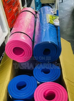 Mkeka wa Yoga 15mm Kijani, Njano, Pinki, Zambarau