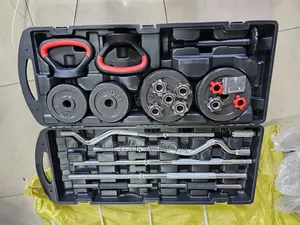 York 58kg Adjustable Dumbbell and Barbell Set