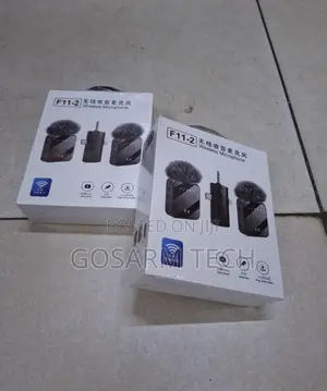 F11-2 Maikrofoni Isiyo na Waya ya Lavalier 3-in-1 Seti ya Maikrofoni Mbili