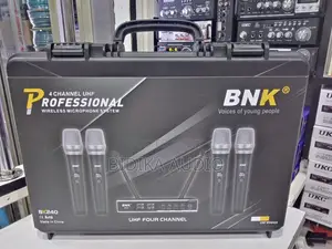 BNK BK240 Professional 4-Channel UHF Wireless Microphone System