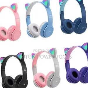 Headphones za Watoto P47 Zisizo na Waya zenye Masikio ya Paka