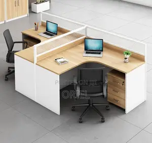 Curved 2-Seater Office Workstation