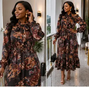 Sundress ya Kiafrika Maridadi yenye Maua