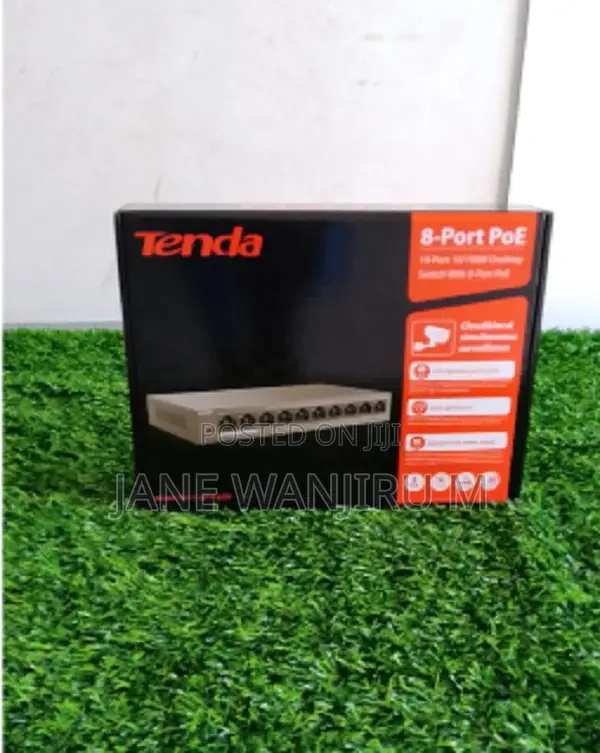 Tenda 8 Port PoE Switch for Networking Surveillance - 1