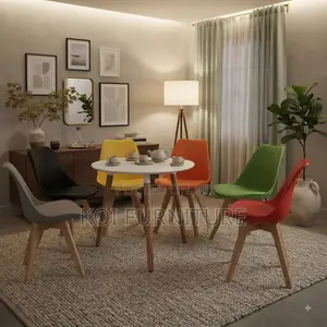 Viti vya Kisasa vya Kula vya Eames Vyenye Matakia