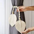 Woven Leaf Curtains with Tie-Backs - 2