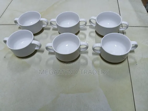6-Piece Ceramic Soup Bowl Set 300ml - 1