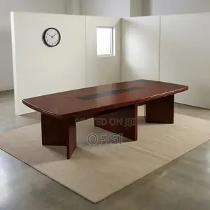 Meza ya Mkutano ya Watu 12 ya Mahogany