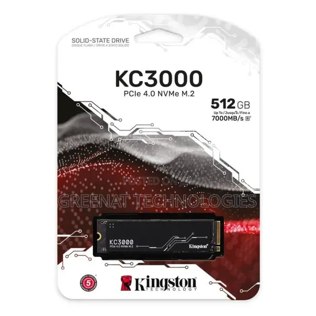 Kingston KC3000 512GB M.2 NVMe SSD - 1