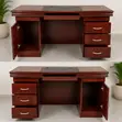 Classic Executive Computer Desk Mahogany - 2