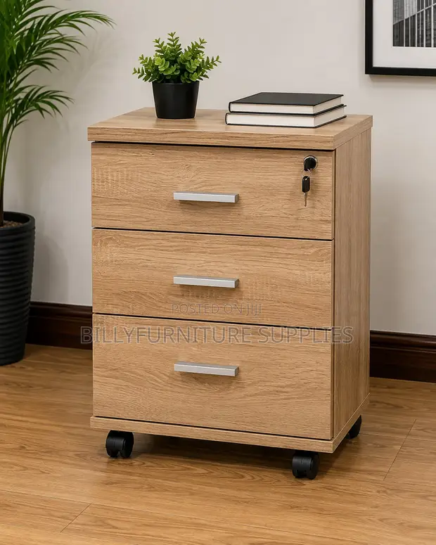 Modern 3-Drawer Mobile Pedestal - 1