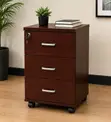 Compact Lockable 3-Drawer Filing Pedestal - 2