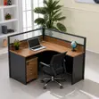 Corner Executive Workstation - Modern L-Shaped Partition Desk - 2