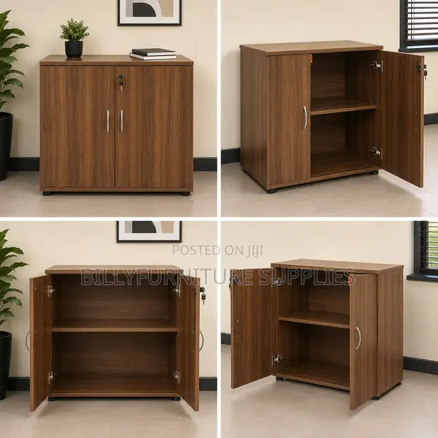 2-Door Wooden Office Storage Cabinet - 1