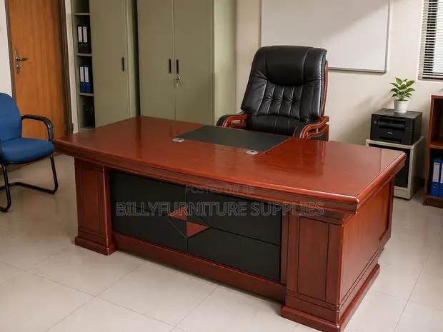 Regal Mahogany Executive Desk - Luxury Presidential Office Table - 1