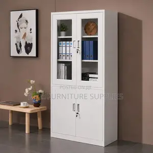 Modern Steel Filing Cabinet Lockable Glass Door