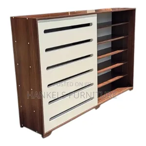Sliding Door Shoe Rack - Modern Storage Cabinet