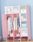 3 Column Portable Plastic Wardrobe - 1